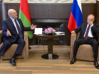 Встреча Путина и Лукашенко в Сочи, 14.09.2020. Скрин: t.me/SerpomPo
