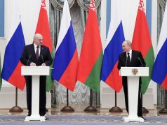 Александр Лукашенко и Владимир Путин. Фото: Михаил Метцель/ТАСС